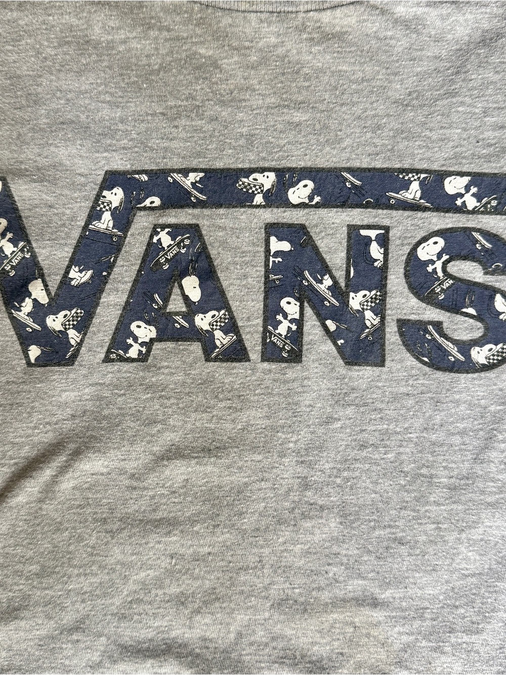 Vans x Peanuts Snoopy Skateboard Tee Grey Youth Medium (Size 10-12) - Picture 2 of 4